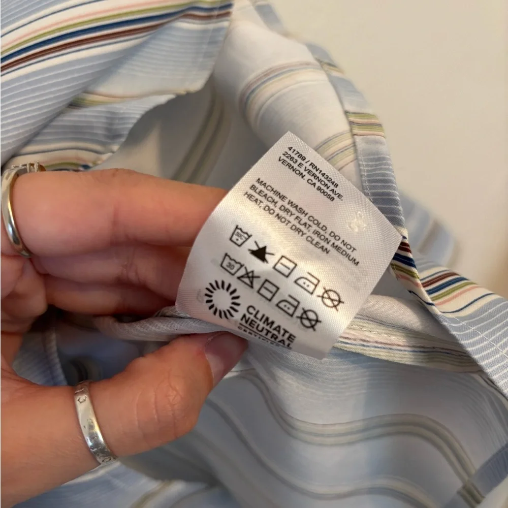 Reformation Sky Relaxed Top – Blue Stripe - Picture 5 of 5